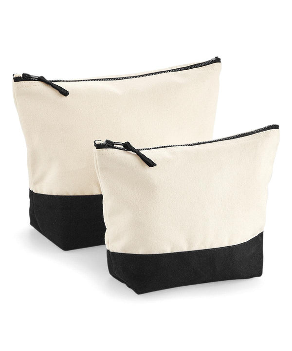 Natural/Black - Dipped base canvas accessory bag Bags Westford Mill Bags & Luggage, Gifting & Accessories Schoolwear Centres
