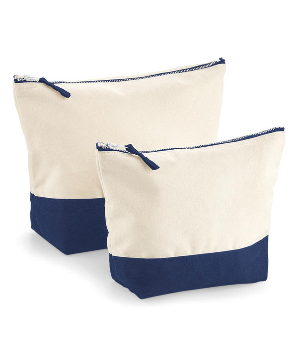 Natural/Navy - Dipped base canvas accessory bag Bags Westford Mill Bags & Luggage, Gifting & Accessories Schoolwear Centres