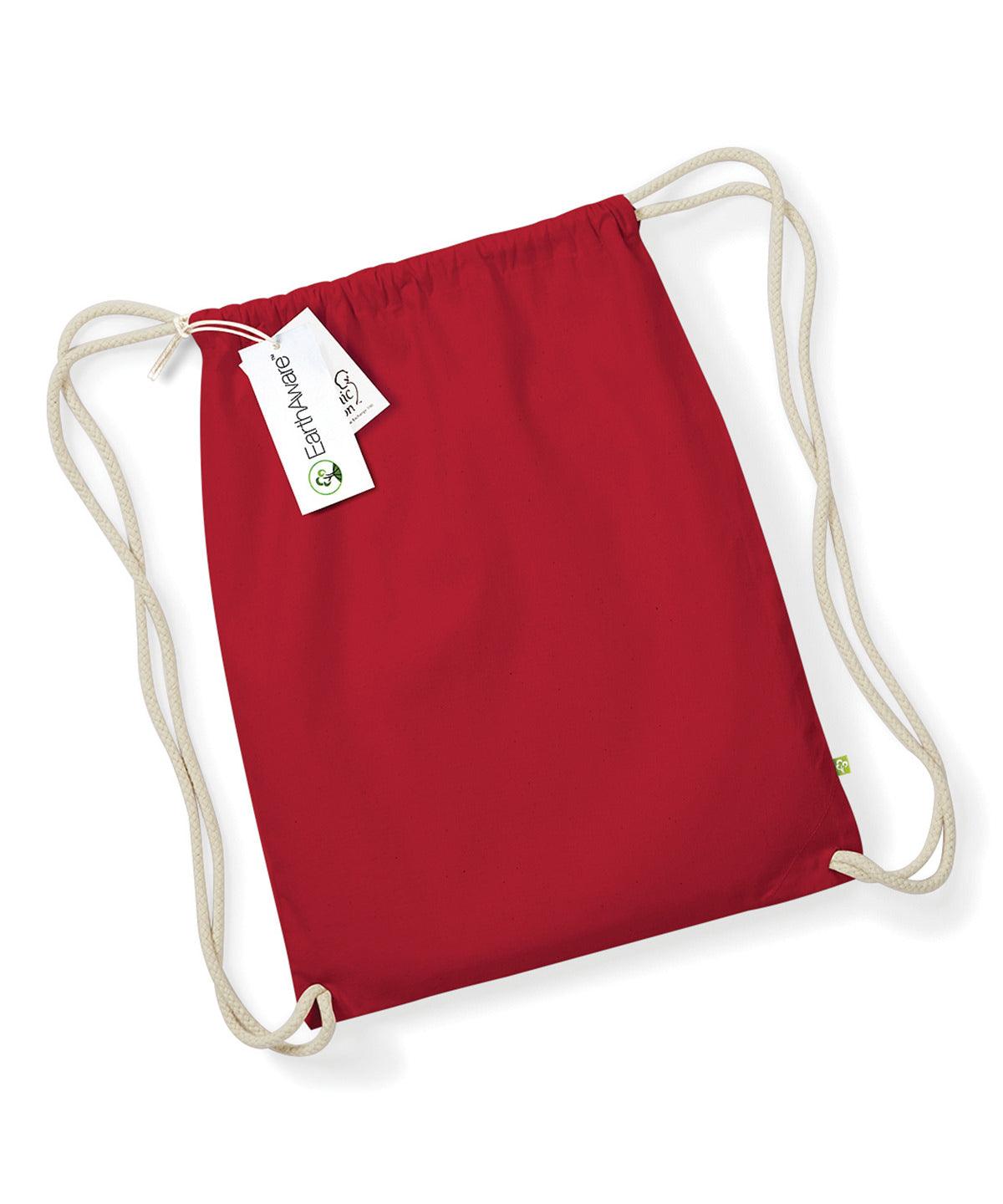 Classic Red - EarthAware® organic gymsac Bags Westford Mill Bags & Luggage, New Colours For 2022, Organic & Conscious Schoolwear Centres
