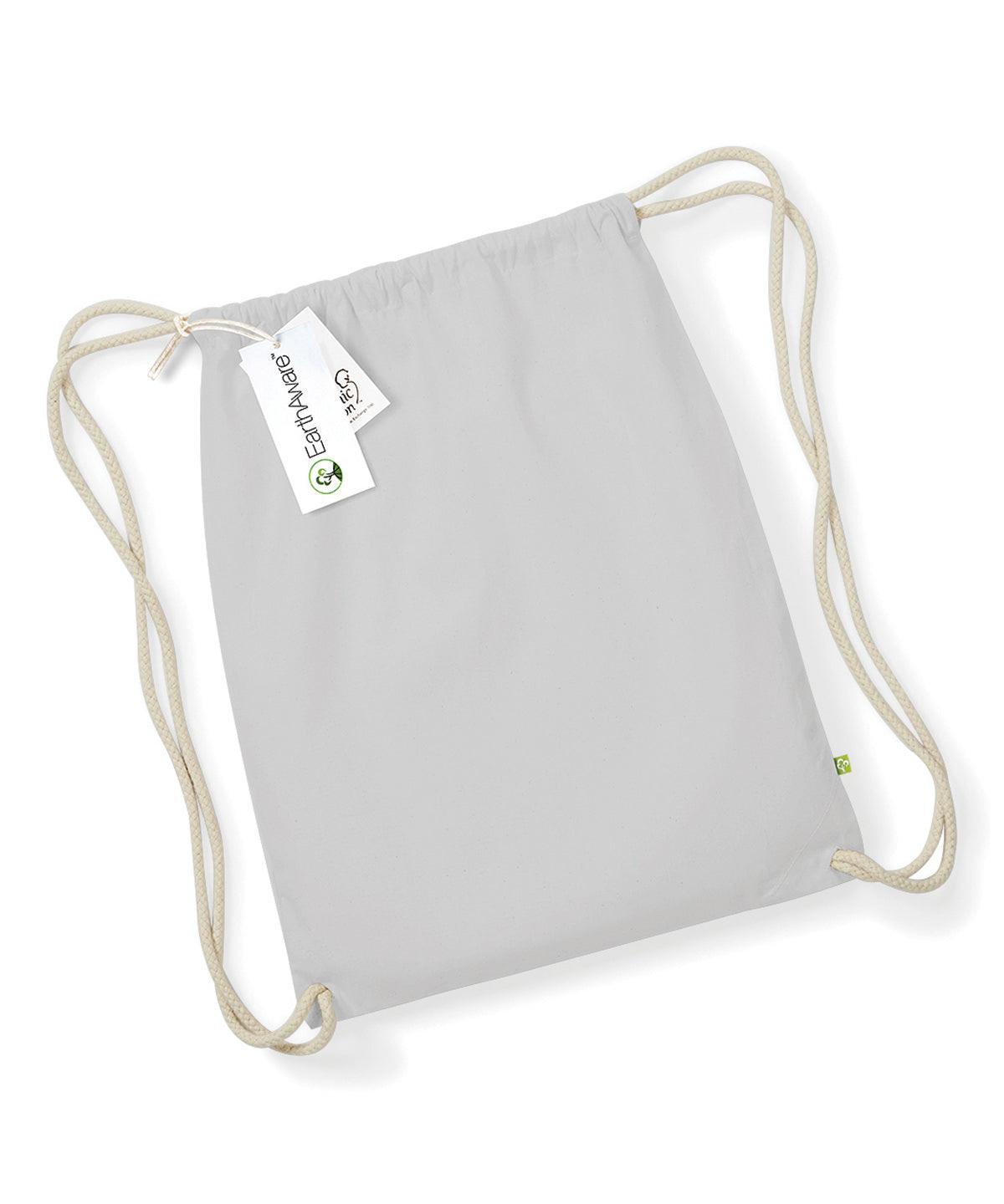 Light Grey - EarthAware® organic gymsac Bags Westford Mill Bags & Luggage, New Colours For 2022, Organic & Conscious Schoolwear Centres