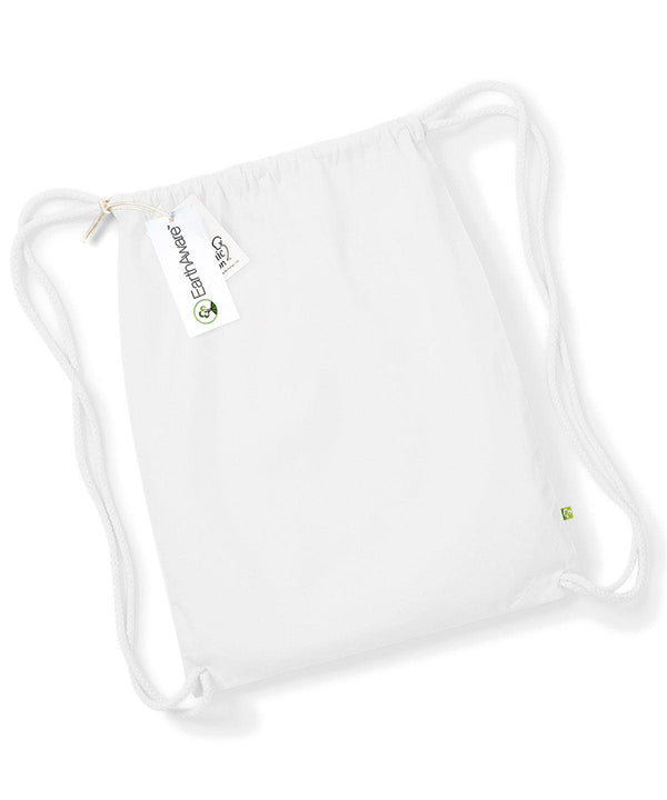 White - EarthAware® organic gymsac Bags Westford Mill Bags & Luggage, New Colours For 2022, Organic & Conscious Schoolwear Centres