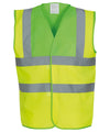 Lime Yoke/Yellow - Hi-vis 2-band-and-braces waistcoat (HVW100) Safety Vests Yoko Must Haves, Personal Protection, Plus Sizes, Safety Essentials, Safetywear, Workwear Schoolwear Centres