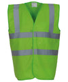 Lime - Hi-vis 2-band-and-braces waistcoat (HVW100) Safety Vests Yoko Must Haves, Personal Protection, Plus Sizes, Safety Essentials, Safetywear, Workwear Schoolwear Centres