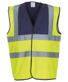 Navy Yoke/Yellow - Hi-vis 2-band-and-braces waistcoat (HVW100) Safety Vests Yoko Must Haves, Personal Protection, Plus Sizes, Safety Essentials, Safetywear, Workwear Schoolwear Centres