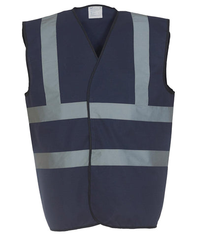 Navy - Hi-vis 2-band-and-braces waistcoat (HVW100) Safety Vests Yoko Must Haves, Personal Protection, Plus Sizes, Safety Essentials, Safetywear, Workwear Schoolwear Centres