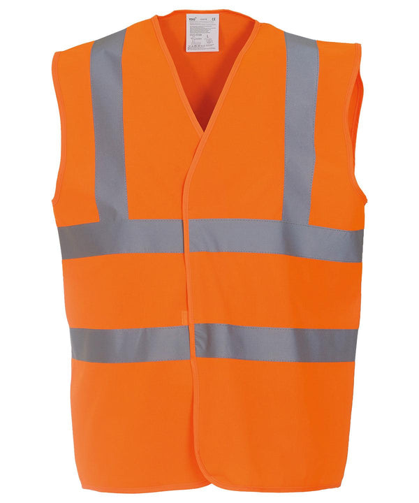 Orange* - Hi-vis 2-band-and-braces waistcoat (HVW100) Safety Vests Yoko Must Haves, Personal Protection, Plus Sizes, Safety Essentials, Safetywear, Workwear Schoolwear Centres
