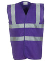 Purple - Hi-vis 2-band-and-braces waistcoat (HVW100) Safety Vests Yoko Must Haves, Personal Protection, Plus Sizes, Safety Essentials, Safetywear, Workwear Schoolwear Centres