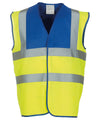 Royal Yoke/Yellow - Hi-vis 2-band-and-braces waistcoat (HVW100) Safety Vests Yoko Must Haves, Personal Protection, Plus Sizes, Safety Essentials, Safetywear, Workwear Schoolwear Centres