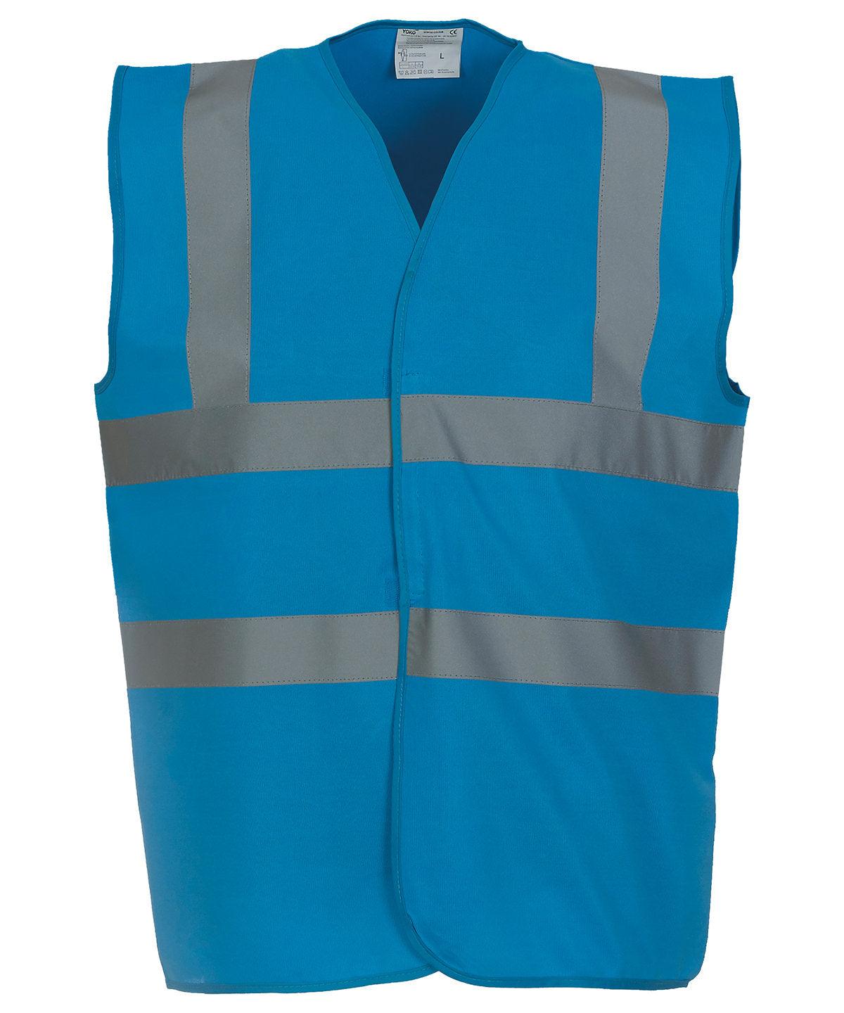 Sapphire - Hi-vis 2-band-and-braces waistcoat (HVW100) Safety Vests Yoko Must Haves, Personal Protection, Plus Sizes, Safety Essentials, Safetywear, Workwear Schoolwear Centres