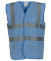 Sky Blue - Hi-vis 2-band-and-braces waistcoat (HVW100) Safety Vests Yoko Must Haves, Personal Protection, Plus Sizes, Safety Essentials, Safetywear, Workwear Schoolwear Centres