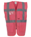 Pink - Multifunctional executive hi-vis waistcoat (HVW801) Safety Vests Yoko Must Haves, Personal Protection, Plus Sizes, Safety Essentials, Safetywear, Workwear Schoolwear Centres