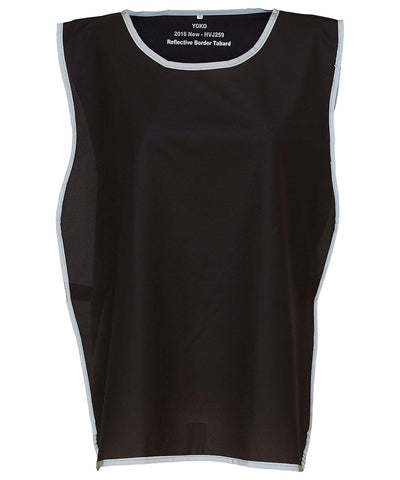 Black - Hi-vis reflective border tabard (HVJ259) Tabards Yoko Must Haves, Safety Essentials, Safetywear, Workwear Schoolwear Centres
