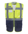 Yellow/Navy - Hi-vis top cool open-mesh executive waistcoat (HVW820) Safety Vests Yoko Plus Sizes, Raladeal - Recently Added, Safety Essentials, Safetywear, Workwear Schoolwear Centres
