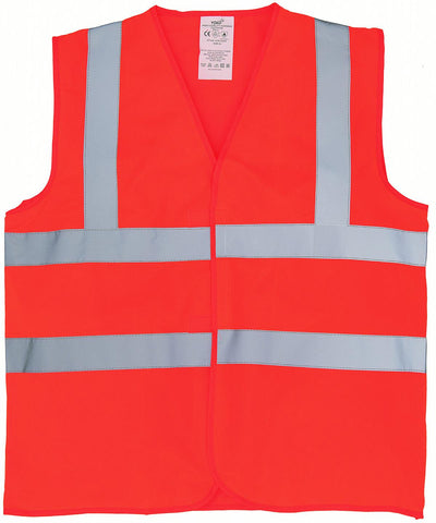 Orange - Flame-retardant hi-vis sleeveless waistcoat (HVW100FR) Safety Vests Yoko Plus Sizes, Safety Essentials, Safetywear, Workwear Schoolwear Centres