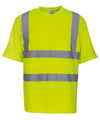 Yellow - Hi-vis short sleeve t-shirt (HVJ410) T-Shirts Yoko Must Haves, Plus Sizes, Safetywear, Workwear Schoolwear Centres