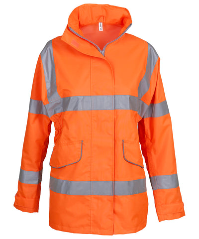 Orange - Women's hi-vis executive jacket (HVP189) Jackets Yoko Safetywear, Workwear Schoolwear Centres