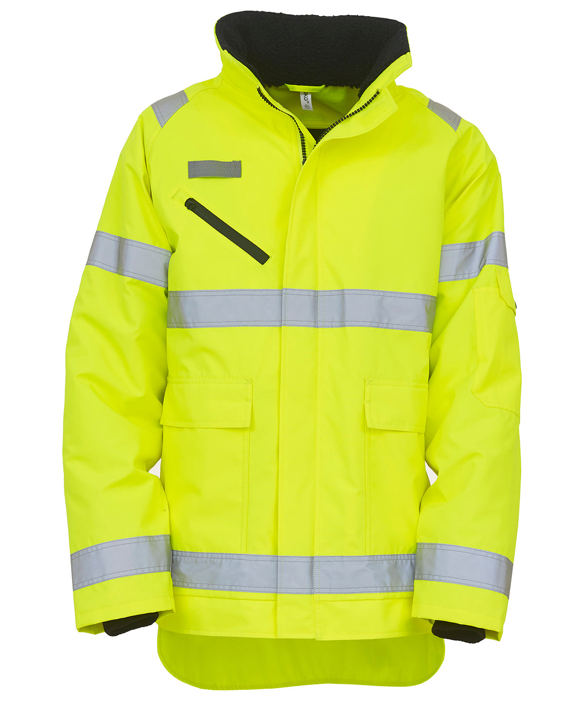 Yellow - Hi-vis Fontaine storm jacket (HVP309) Jackets Yoko Plus Sizes, Safetywear, Workwear Schoolwear Centres
