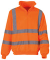 Orange - Hi-vis ¼ zip sweatshirt (HVK06) Sweatshirts Yoko Plus Sizes, Safetywear, Sweatshirts, Workwear Schoolwear Centres