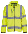 Yellow - Hi-vis softshell jacket (HVK09) Jackets Yoko Jackets & Coats, Must Haves, Plus Sizes, Safetywear, Softshells, Workwear Schoolwear Centres
