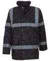 Black - Hi-vis security jacket (HVP301) Jackets Yoko Jackets & Coats, Plus Sizes, Safetywear, Softshells, Workwear Schoolwear Centres