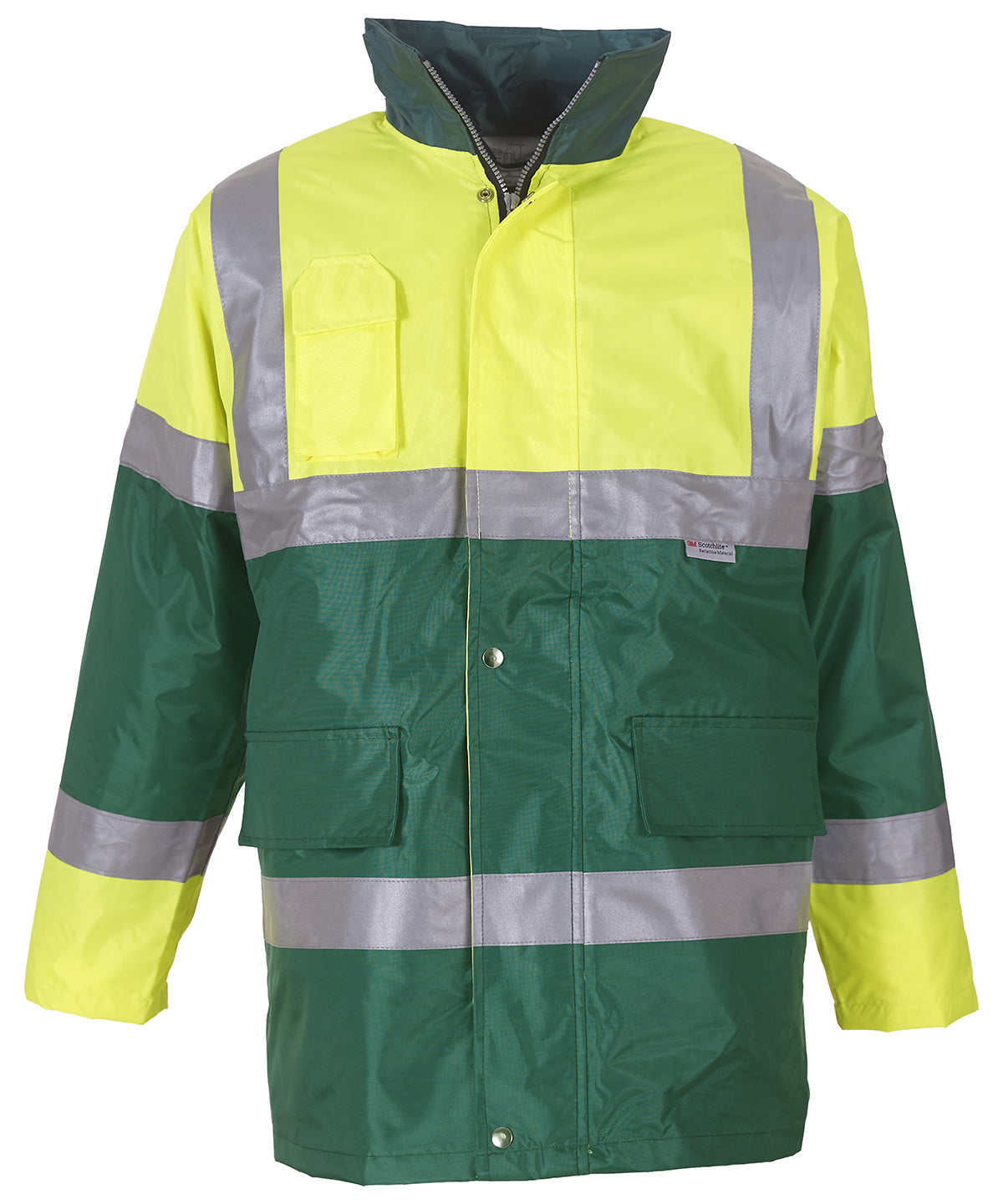 Yellow/Paramedic Green - Hi-vis contrast jacket (HVP303) Jackets Yoko Jackets & Coats, Plus Sizes, Safetywear, Workwear Schoolwear Centres