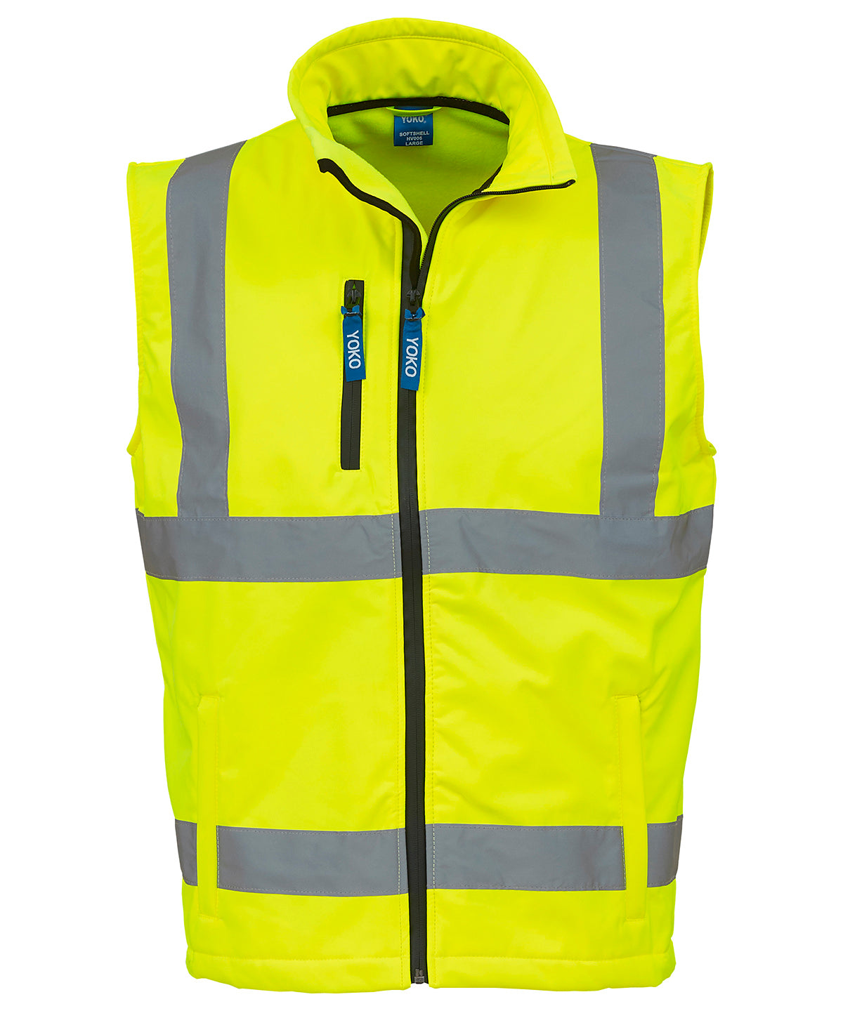 Yellow - Hi-vis softshell gilet (HV006) Body Warmers Yoko Gilets and Bodywarmers, Jackets & Coats, Must Haves, Plus Sizes, Safetywear, Softshells, Workwear Schoolwear Centres