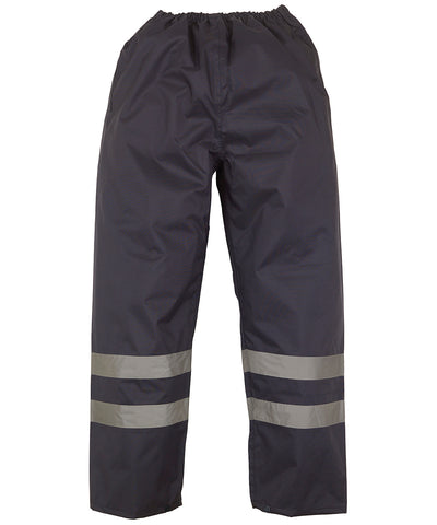 Navy - Hi-vis waterproof overtrousers (HVS461) Trousers Yoko Must Haves, Plus Sizes, Safetywear, Workwear Schoolwear Centres