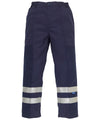 Navy - Reflective polycotton ballistic trousers (BS015T) Trousers Yoko Must Haves, Plus Sizes, Safetywear, Workwear Schoolwear Centres