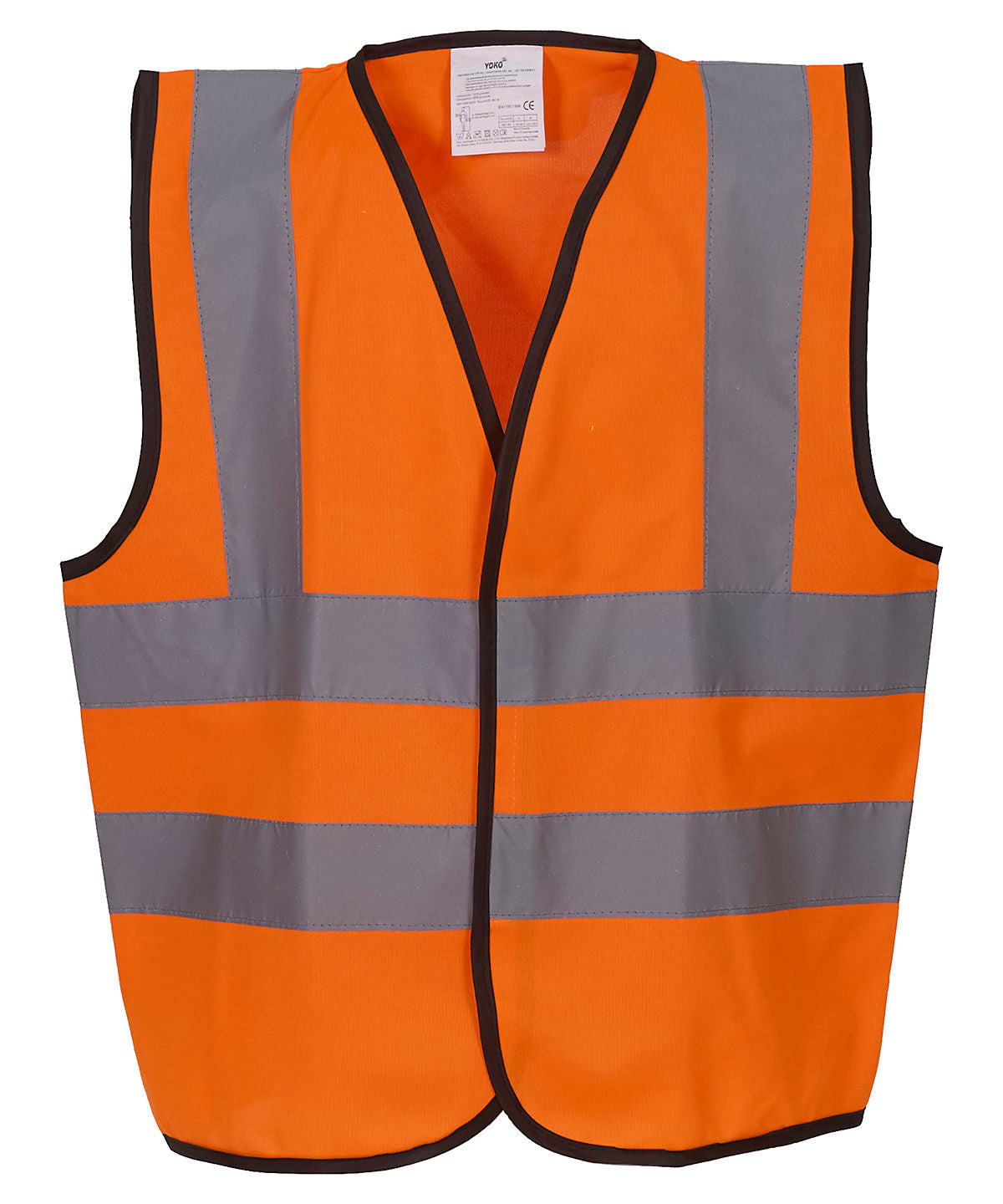 Orange - Kids hi-vis 2 b&b waistcoat (HVW100CH) Safety Vests Yoko Junior, Safety Essentials, Safetywear Schoolwear Centres