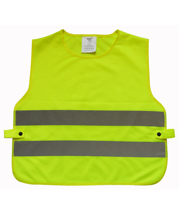 Yellow - Kids hi-vis 2-band tabard (HVS269CH) Safety Vests Yoko Junior, Safety Essentials, Safetywear Schoolwear Centres