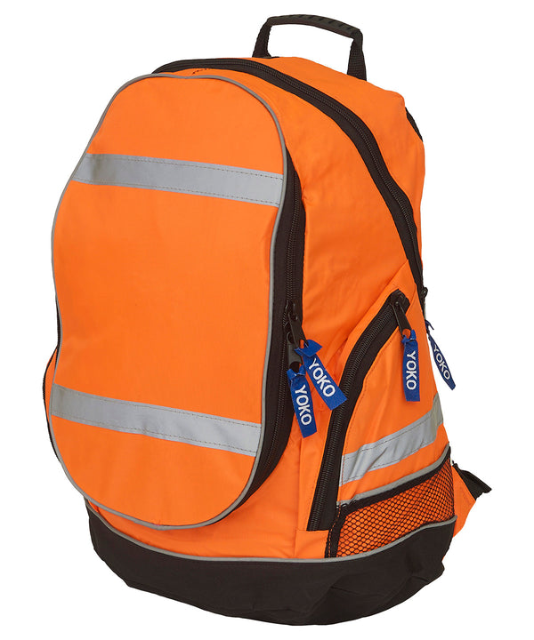 Orange - Hi-vis London rucksack (YK8001) Bags Yoko Bags & Luggage, Safetywear Schoolwear Centres