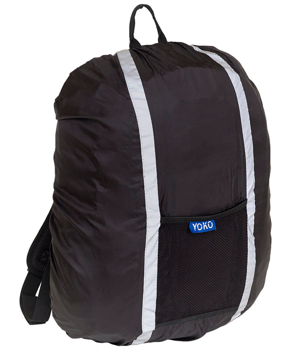 Black - Hi-vis rucksack cover (HVW068) Bags Yoko Bags & Luggage, Camo, Safetywear, Workwear Schoolwear Centres