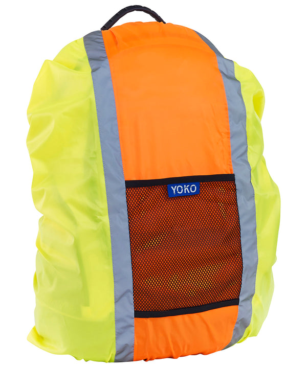Yellow/Orange - Hi-vis rucksack cover (HVW068) Bags Yoko Bags & Luggage, Camo, Safetywear, Workwear Schoolwear Centres