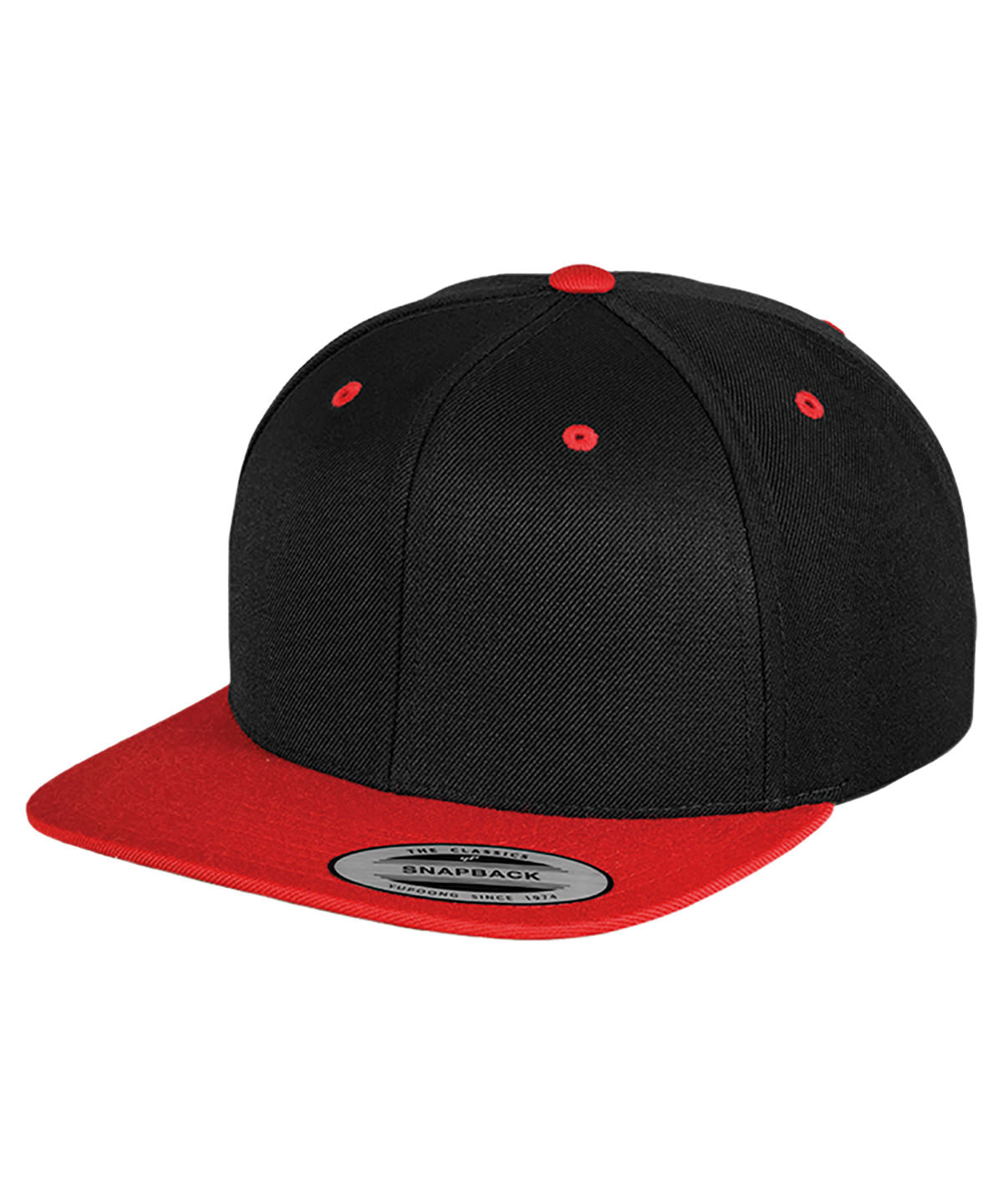 Black/Red - The classic snapback 2-tone (6089MT) Caps Flexfit by Yupoong Headwear, New Colours for 2023, Rebrandable Schoolwear Centres