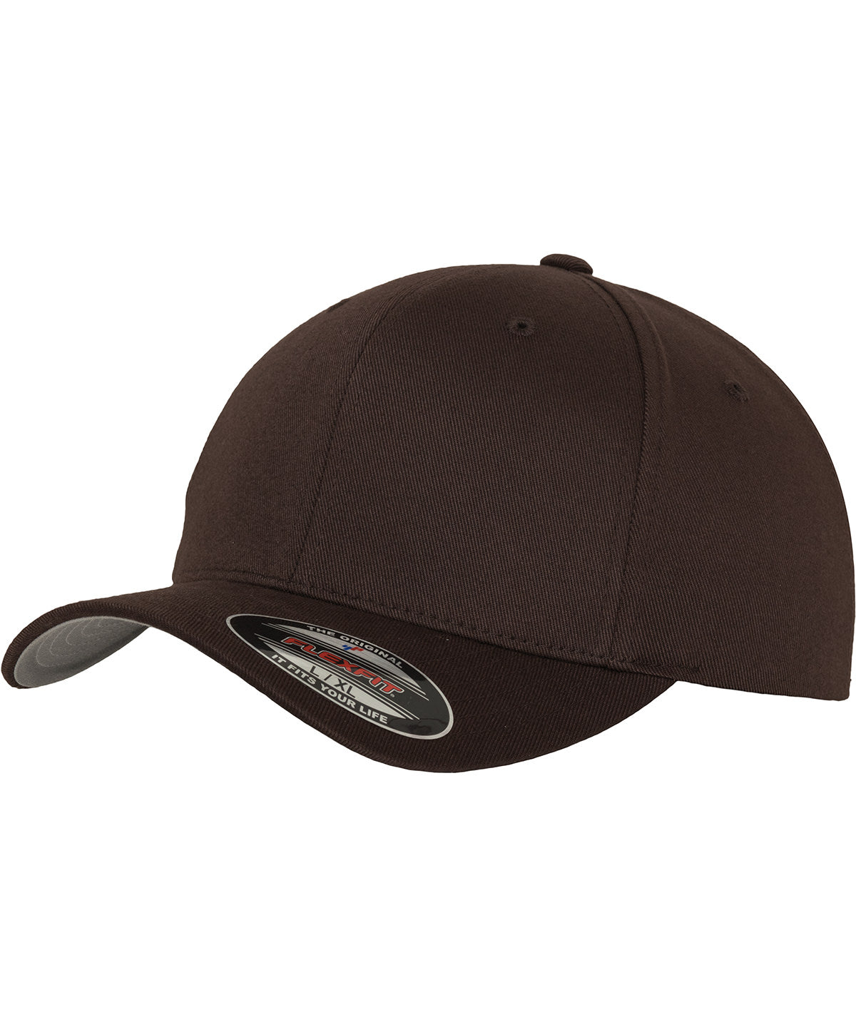 Brown - Flexfit fitted baseball cap (6277) Caps Flexfit by Yupoong 2022 Spring Edit, Headwear, Must Haves, New Colours for 2023, Rebrandable, Summer Accessories Schoolwear Centres