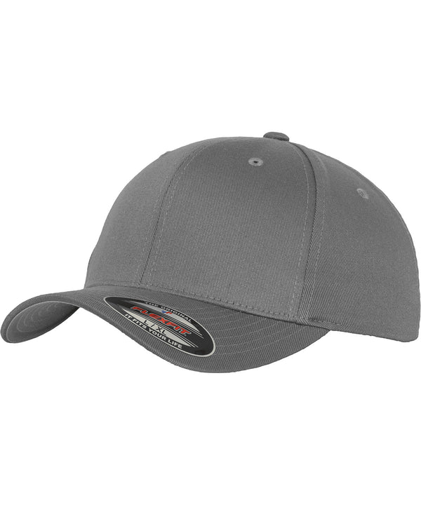 Grey - Flexfit fitted baseball cap (6277) Caps Flexfit by Yupoong 2022 Spring Edit, Headwear, Must Haves, New Colours for 2023, Rebrandable, Summer Accessories Schoolwear Centres