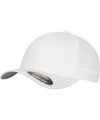 White - Flexfit fitted baseball cap (6277) Caps Flexfit by Yupoong 2022 Spring Edit, Headwear, Must Haves, New Colours for 2023, Rebrandable, Summer Accessories Schoolwear Centres