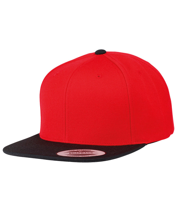Red/Black - Varsity snapback (6089M) Caps Flexfit by Yupoong Headwear, Rebrandable Schoolwear Centres