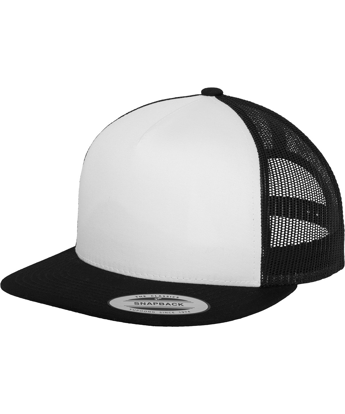 Black/White/Black - Classic trucker (6006W) Caps Flexfit by Yupoong Headwear, New Colours for 2023, Rebrandable Schoolwear Centres