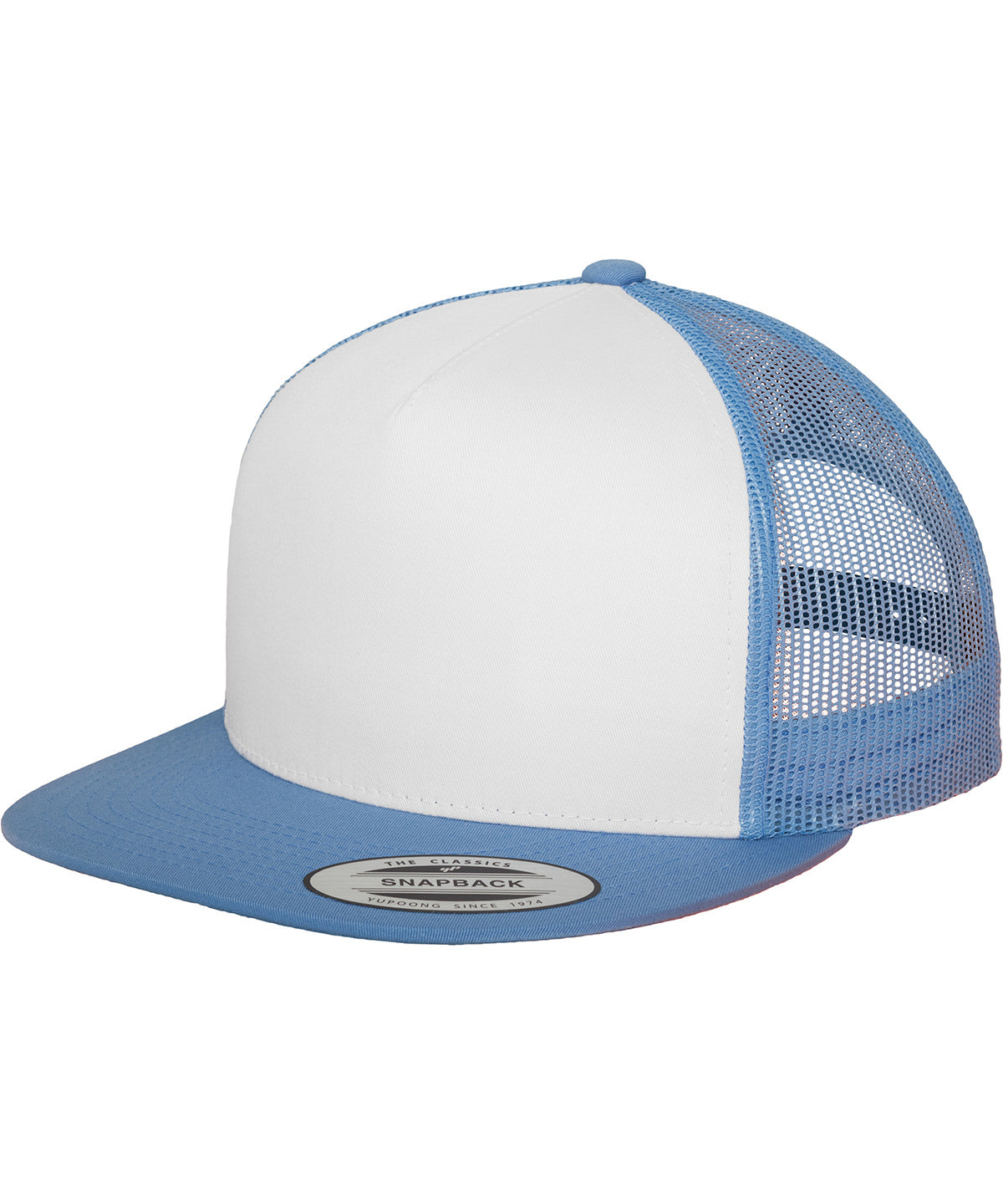 C.Blue/White/C.Blue - Classic trucker (6006W) Caps Flexfit by Yupoong Headwear, New Colours for 2023, Rebrandable Schoolwear Centres