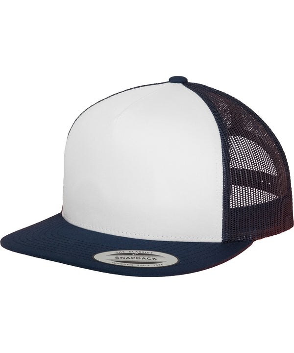 Navy/White/Navy - Classic trucker (6006W) Caps Flexfit by Yupoong Headwear, New Colours for 2023, Rebrandable Schoolwear Centres