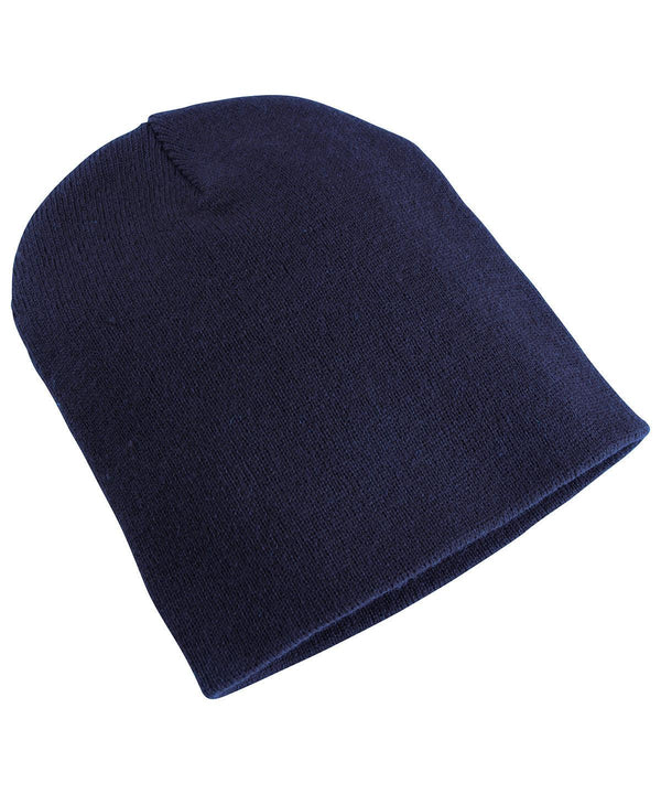 Navy - Heavyweight beanie (1500KC) Hats Flexfit by Yupoong Headwear, New Colours for 2023, Winter Essentials Schoolwear Centres