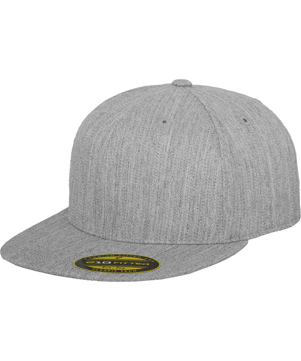 Heather Grey - Premium 210 fitted cap (6210) Caps Flexfit by Yupoong Headwear, New Colours for 2023, Rebrandable, Sports & Leisure Schoolwear Centres