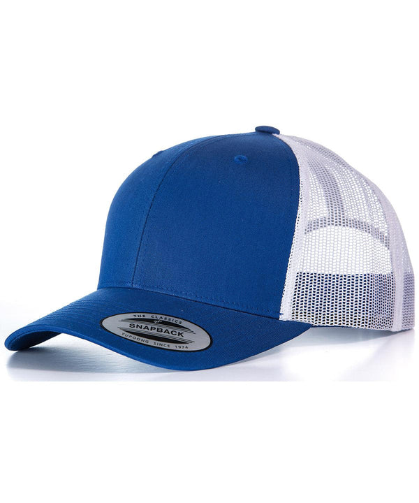 Bright Royal/White - Retro trucker cap (6606) Caps Flexfit by Yupoong 2022 Spring Edit, Headwear, Must Haves, New Colours For 2022, New Colours for 2023, Rebrandable, Summer Accessories Schoolwear Centres