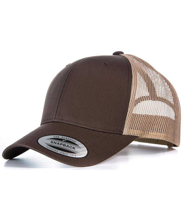 Chocolate/Caramel - Retro trucker cap (6606) Caps Flexfit by Yupoong 2022 Spring Edit, Headwear, Must Haves, New Colours For 2022, New Colours for 2023, Rebrandable, Summer Accessories Schoolwear Centres