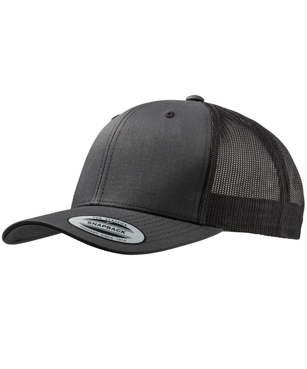 Dark Grey/Dark Grey - Retro trucker cap (6606) Caps Flexfit by Yupoong 2022 Spring Edit, Headwear, Must Haves, New Colours For 2022, New Colours for 2023, Rebrandable, Summer Accessories Schoolwear Centres