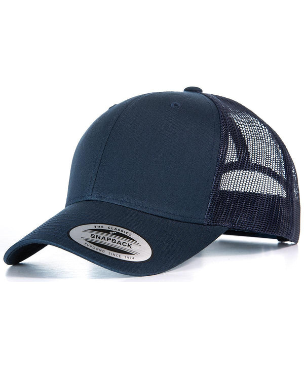 Navy/Navy - Retro trucker cap (6606) Caps Flexfit by Yupoong 2022 Spring Edit, Headwear, Must Haves, New Colours For 2022, New Colours for 2023, Rebrandable, Summer Accessories Schoolwear Centres