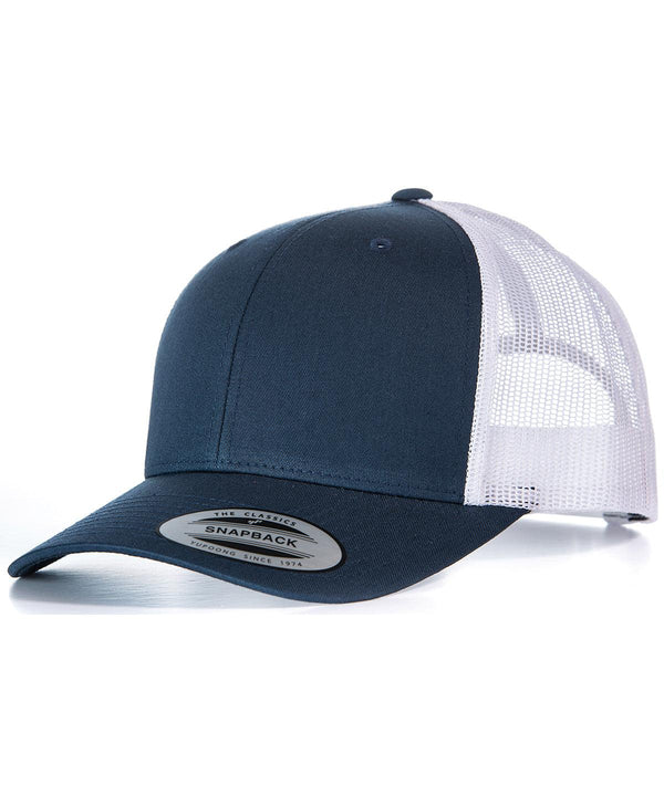 Navy/White - Retro trucker cap (6606) Caps Flexfit by Yupoong 2022 Spring Edit, Headwear, Must Haves, New Colours For 2022, New Colours for 2023, Rebrandable, Summer Accessories Schoolwear Centres