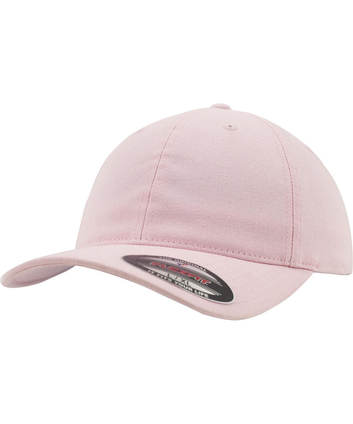 Pink - Flexfit garment washed cotton dad hat (6997) Caps Flexfit by Yupoong Headwear, Rebrandable Schoolwear Centres