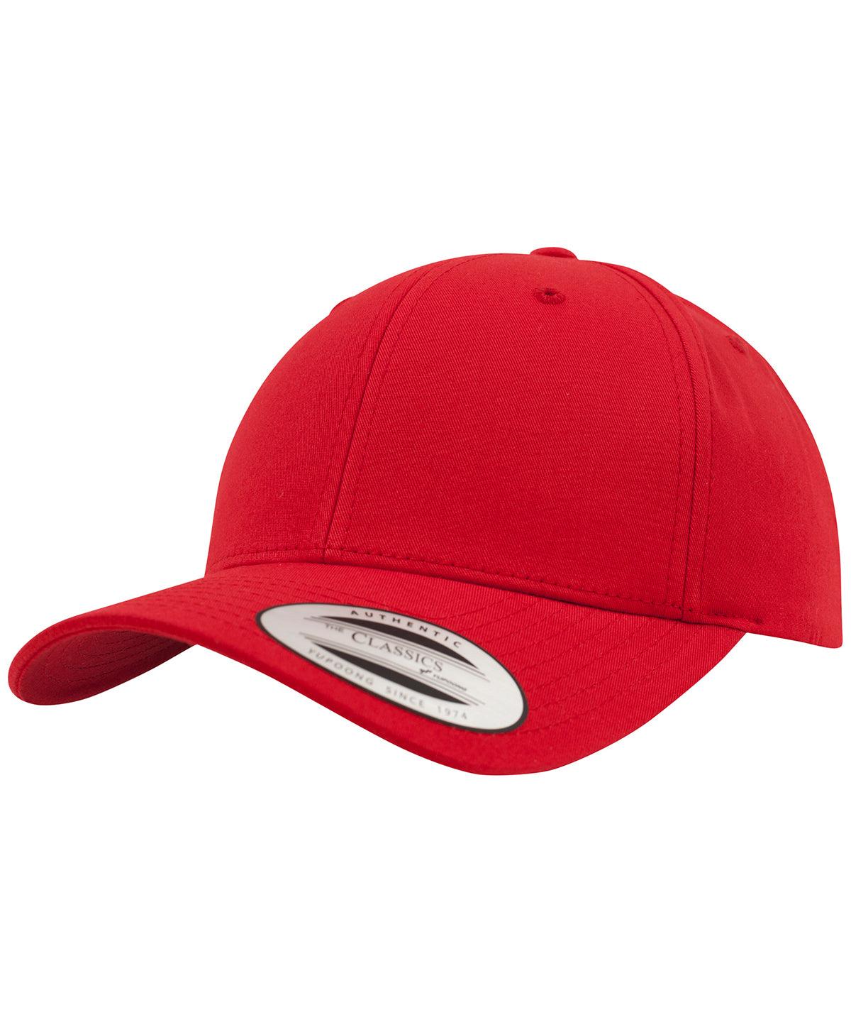 Red - Curved classic snapback (7706)(7706) Caps Flexfit by Yupoong Headwear, Must Haves, New Colours For 2022, New Colours for 2023, Rebrandable Schoolwear Centres